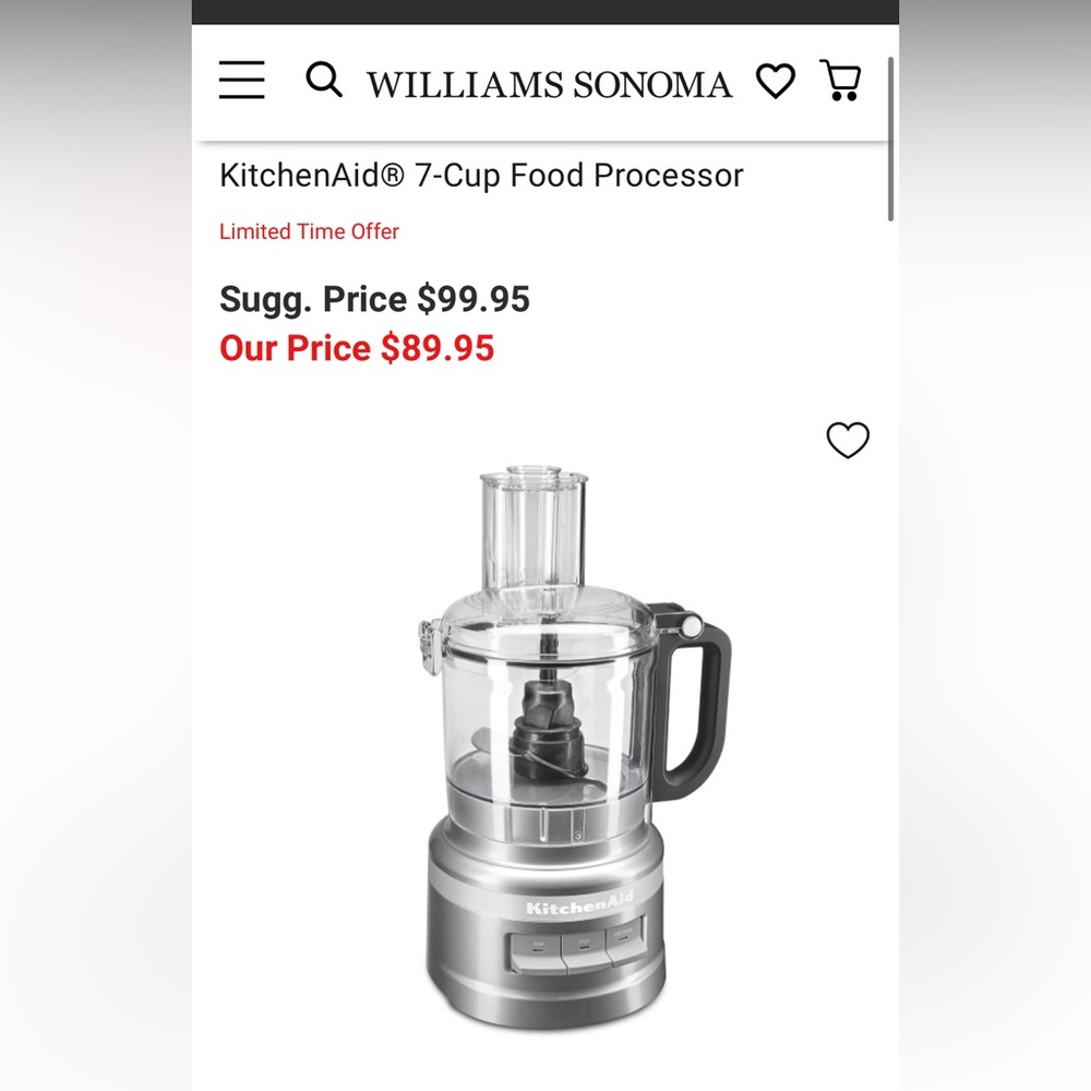 KitchenAid, 7 cup food processor